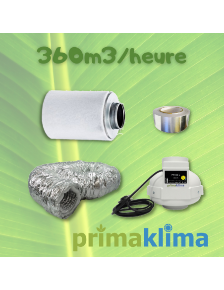Filtre charbon Prima Klima - Eco-Line 360m3/h - sortie 125mm